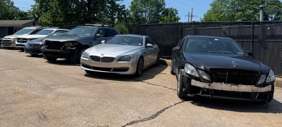 cars awaiting auto body repair